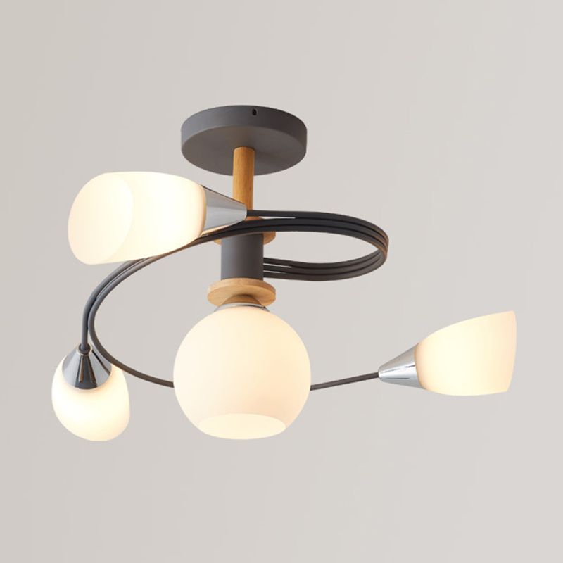 Metal Geometric Flush Mount Lights Contemporary Style Multi Lights Flush Mount Fixture