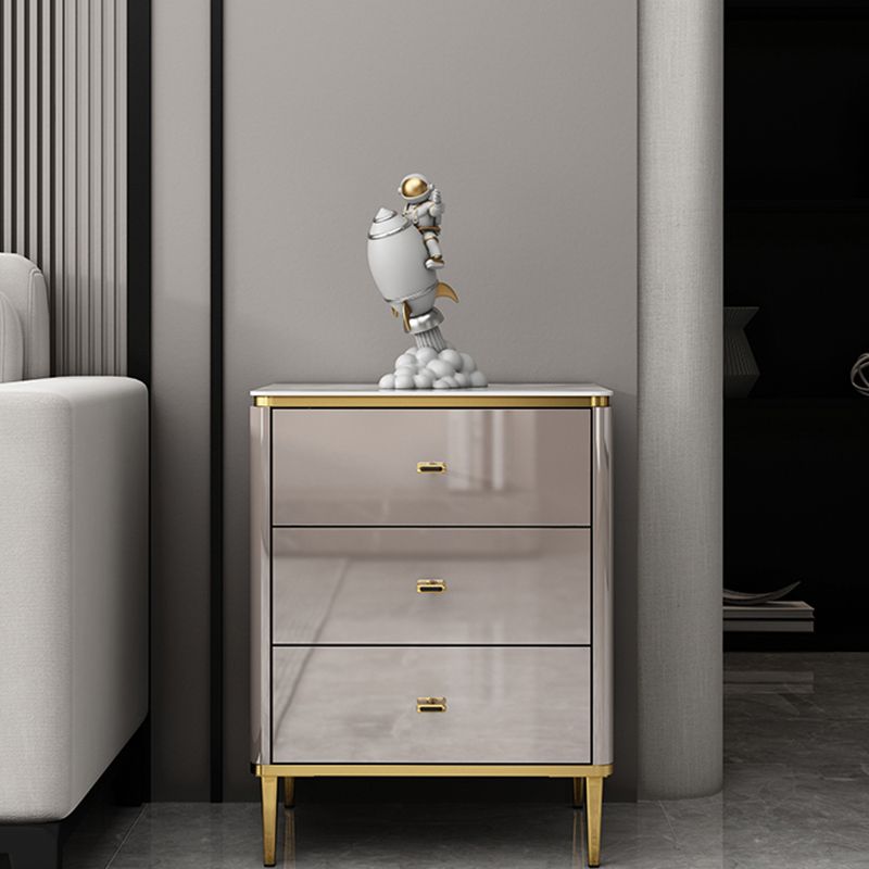 Glam Vertical Lingerie Chest Stone Storage Chest with Drawers for Bedroom