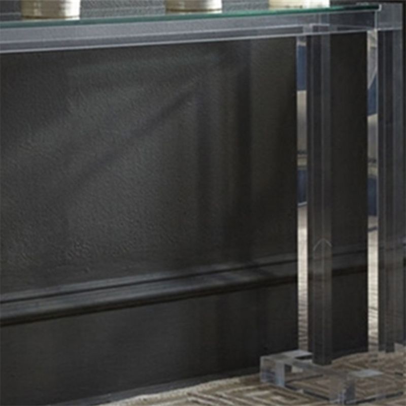 Acrylic Rectangle Accent Table Modern 1-shelf Console Table for Hall