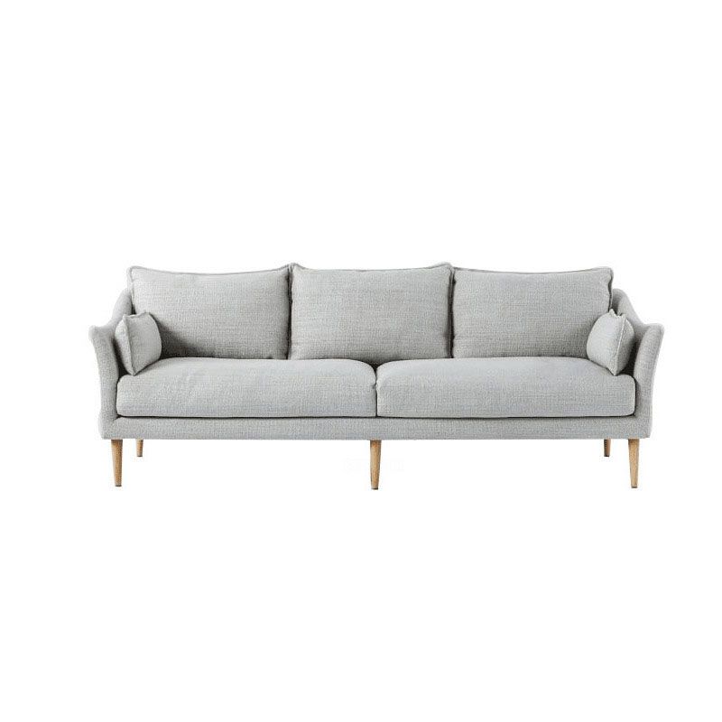 Charles Of London Sofa Modern 3-seater Fabric Sofa with Wood Legs
