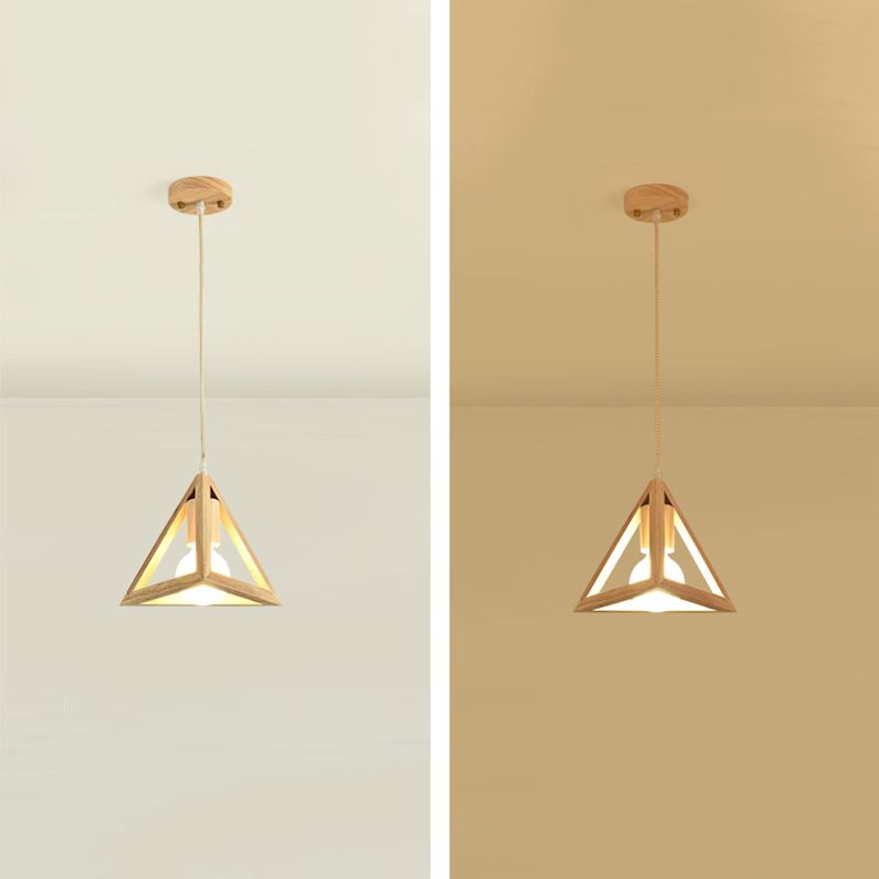 Petite salle à manger pendentif éclairage en bois 1 la tête simplicité de plafond suspendu