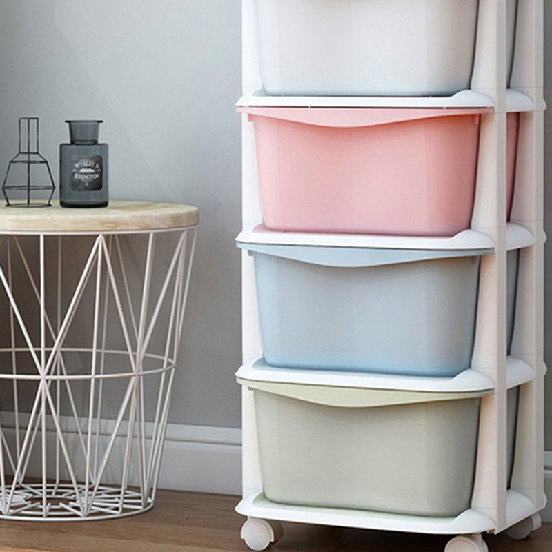 5-Drawer Storage Cabinet Contemporary Plastic Wardrobe Armoire