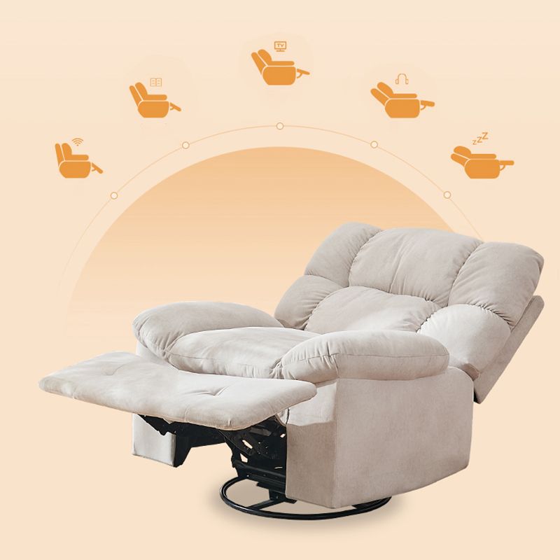 Scandinavian Upholstery Recliner Chair Microsuede Standard Recliner