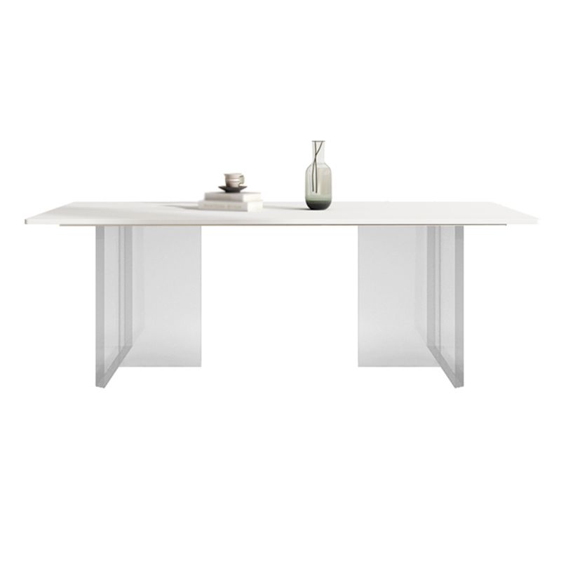 Modern 1/4/5/7 Pieces Dining Set Sintered Stone Dining Table Set with Leather Chairs