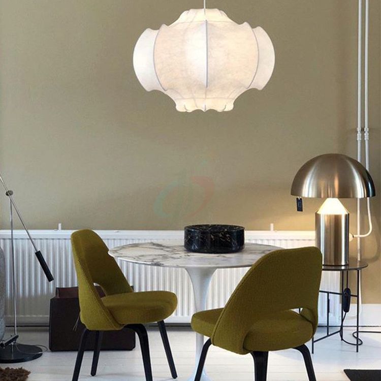 Silkworm irrégulier Creative Hanging Light 1-Light Contemporary Simplicity Style Dining Room Pendant Lampe en blanc