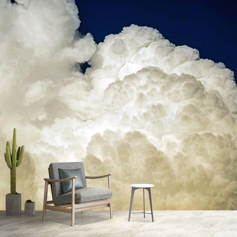 Modern Sky Wall Mural Moisture Resistant Wall Covering for Bathroom