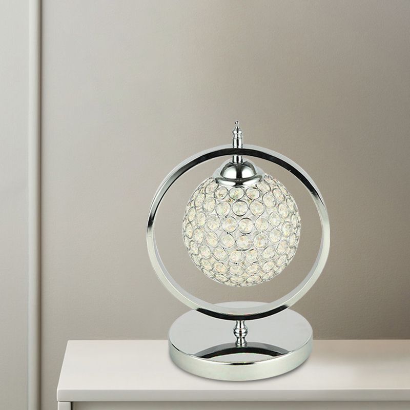 Lampada da tavolo notturna globale Chrome Minimalista Crystal LED Crystal Study Room Light