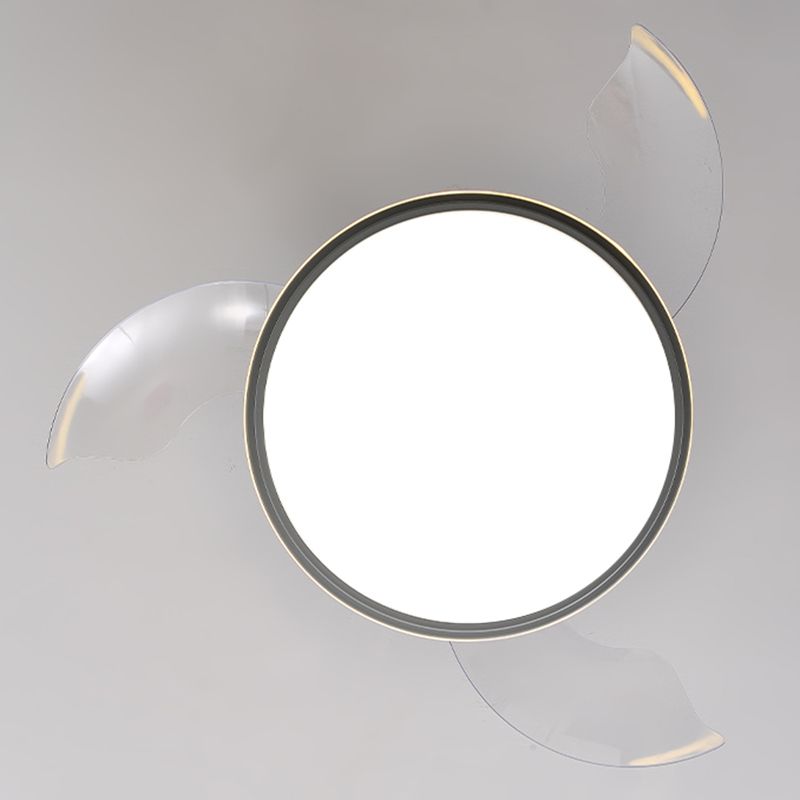 Round Metal Ceiling Fan Lights Kids Style 2 Light Ceiling Fan Lamps for Living Room