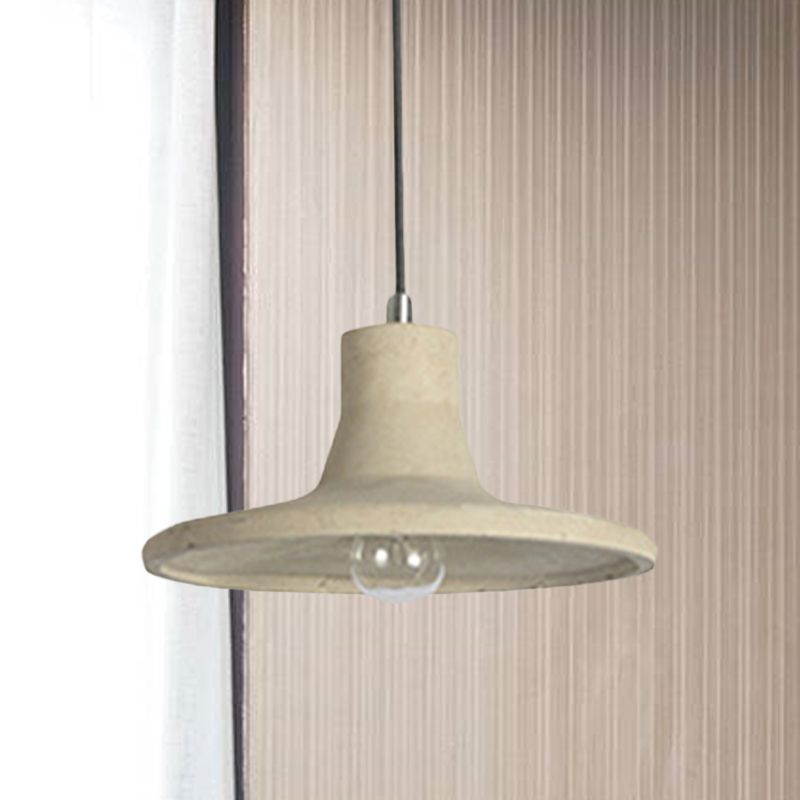 1 lampe suspendue en béton léger vintage gris industriel / blanc éclaté Coffee Shop Plafond Pendant