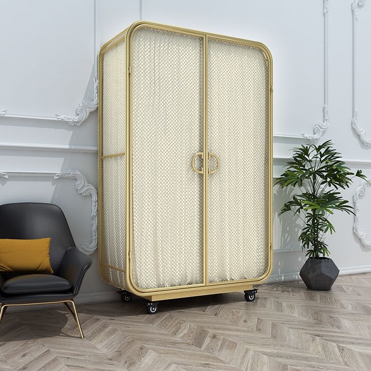 Modern Style Wardrobe Cabinet Clothes Rail Metal Wardrobe Armoire