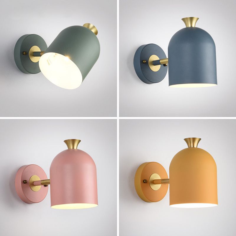 Simplicidad Nordic Wall Light 1 Light Light Metal Metal Lighting Lights para dormitorio