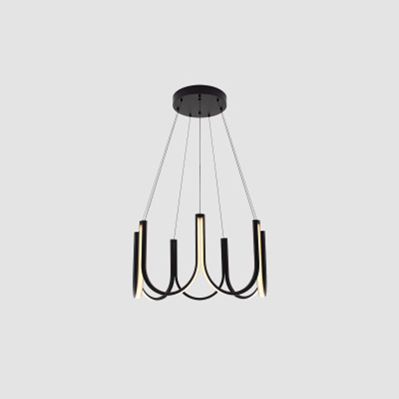 Modern Style Simplicity Line Chandelier Acrylic LED Pendant Light for Living Room