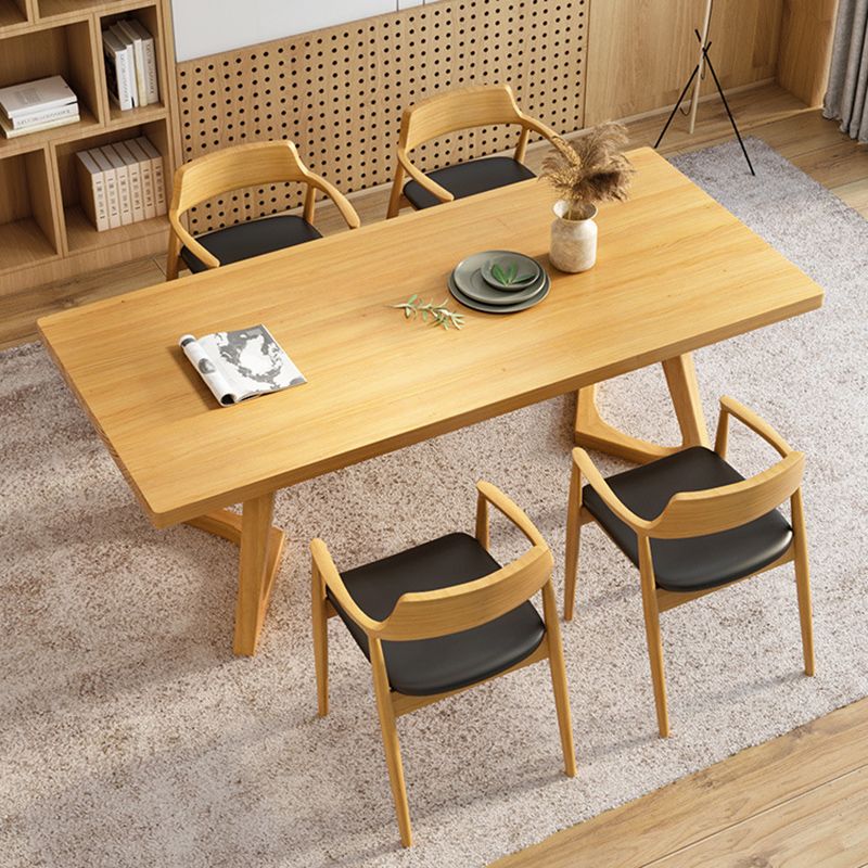 Modern 1/5/7 Pieces Dining Set Rectangle Pine Wood Dining Table for Kitchen Dining Room
