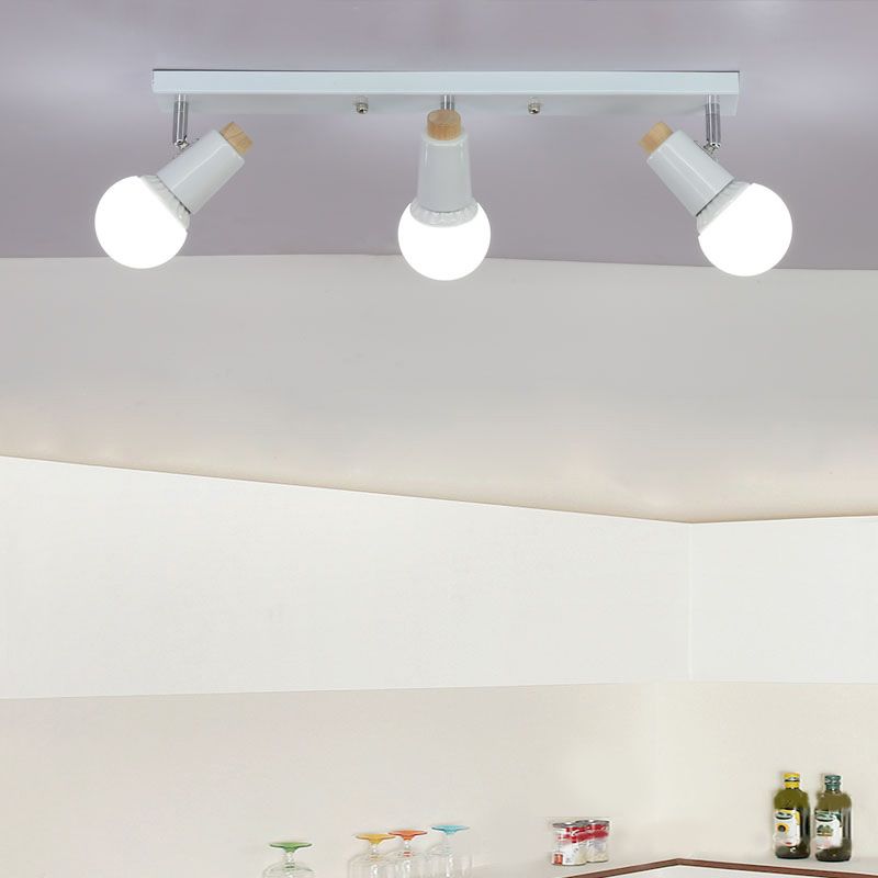 Plafonnier sur Rail en forme de cylindre, en fer moderne, 1 lumière, montage encastré pour magasin de vêtements