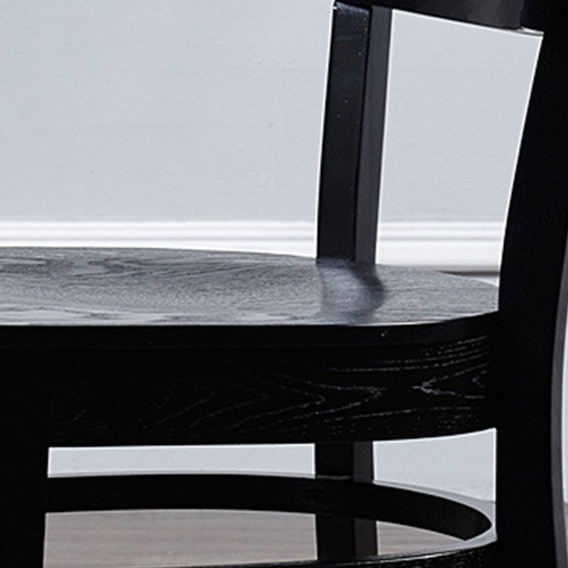 Contemporary Chair Armless Open Back Chair with Wood Legs for Kitchen