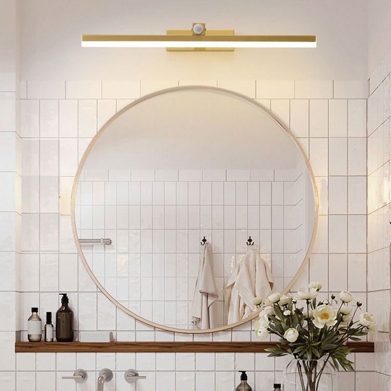 Contemporary Minimalism Style LED Copper Inductive Vanity Wall Lighting Light for Bathroom