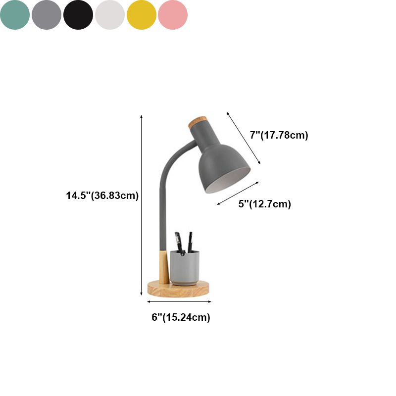 Modern Bell Shape Night Table Lamp Metal 1 Light Table Light (Pen Holder Not Included)