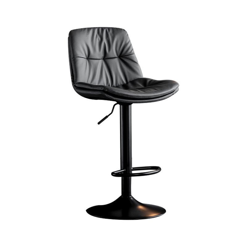 Taburete giratorio de hierro con altura para mostrador, taburete de bar interior ajustable moderno con reposapiés