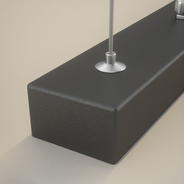 Modern Minimalist Style Linear Chandelier Lighting Fixtures Metal Island Ceiling Light