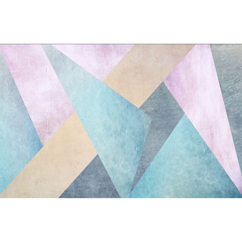 Stacked Triangle Pattern Wall Mural Contemporary Non-Woven Material Wall Covering