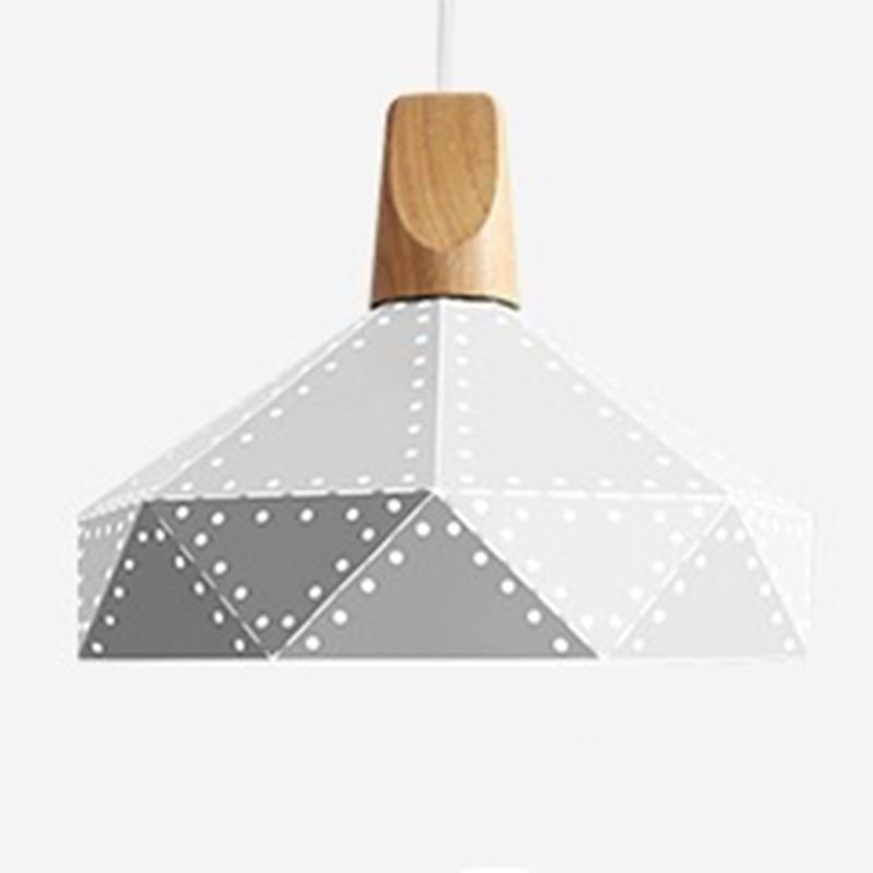 Metal Hanging Light Nordic Style Macron Color Pendant Light Geometric Hanging Light for Kitchen