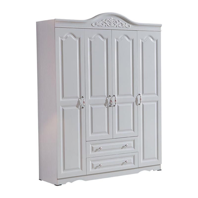 Manufactured Wood White Storage Cabinet French Country Cabinet with Drawers
