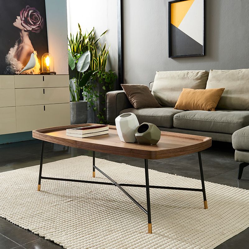 Nordic Round/Rectangle/Triangle Coffee Table Wood Cross Legs Cocktail Table