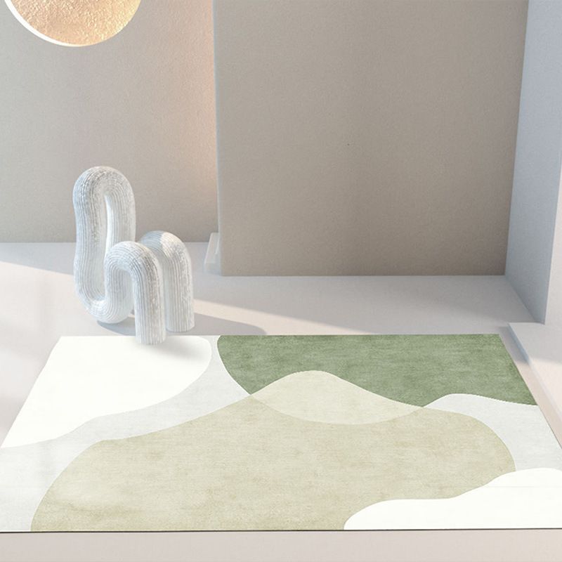 Contemporary Color Block Rug Polyester Indoor Carpet Pet Friendly Area Rug for Living Room