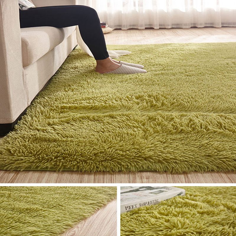 Multicolor Comfort Rug Polyester Carpet Solid Indoor Rug Non-Slip Backing for Living Room