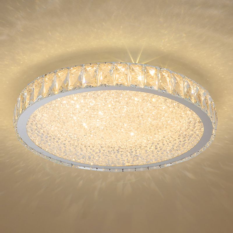 Crystal Shaded Close to Ceiling Lighting Modern-Style LED Ceiling Light Fixture