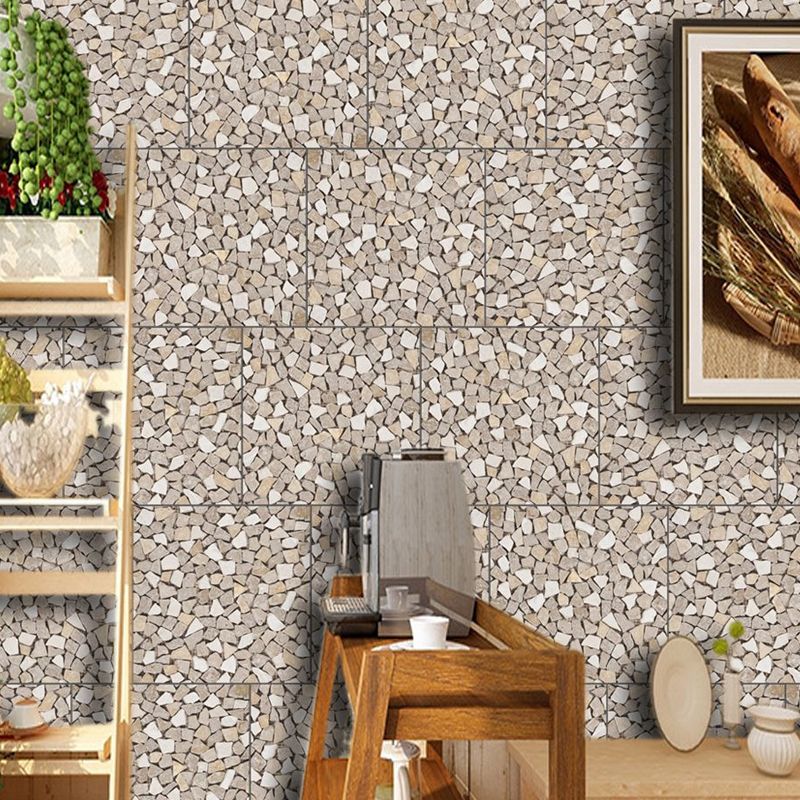 Modernes Kiesstab-Tapetenpaneel-Set für die Küche, 3,4 m² große Wanddekoration in Pastellfarben
