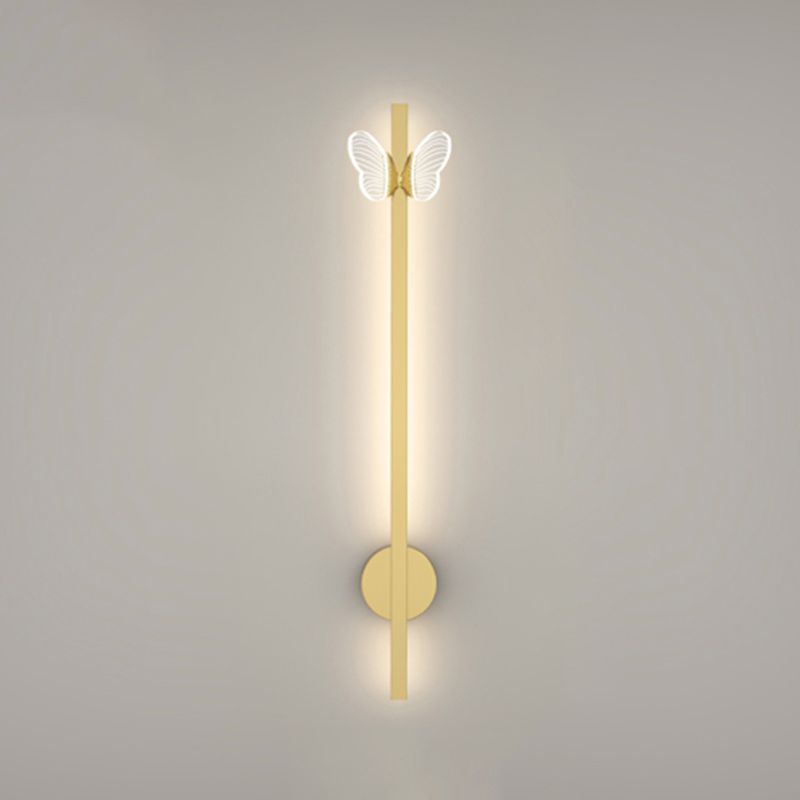Strip Shape Wall Mount Light Butterfly LED Wall Light with Acrylic Shade for Bedroom