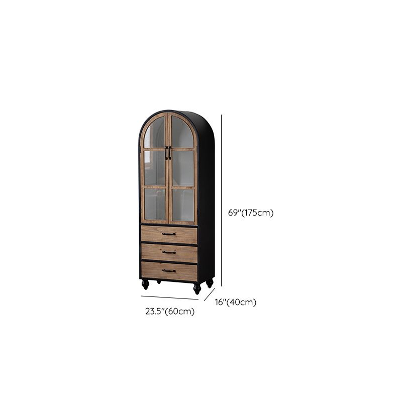 Solid Wood Cabinet Industrial Stain Resistant Accent Cabinet