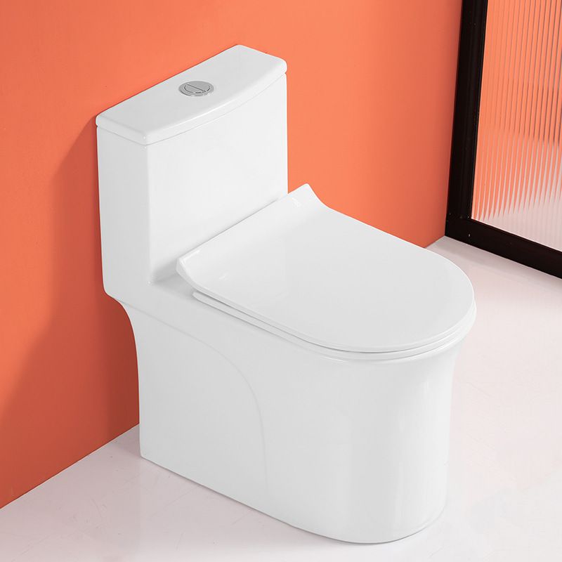 Floor Mounted Porcelain Toilet One-Piece Toilet Modern Flush Toilet