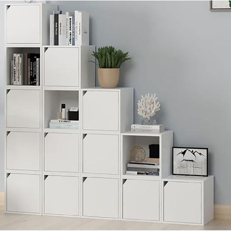 Closed Back Contemporary Bookshelf Engineered Wood Shelf Bookcase for Home