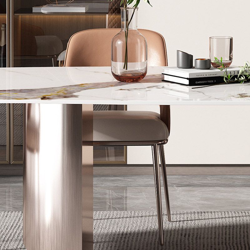 Contemporary Arm Chair Metal Open Back Dining Room Chair for Home