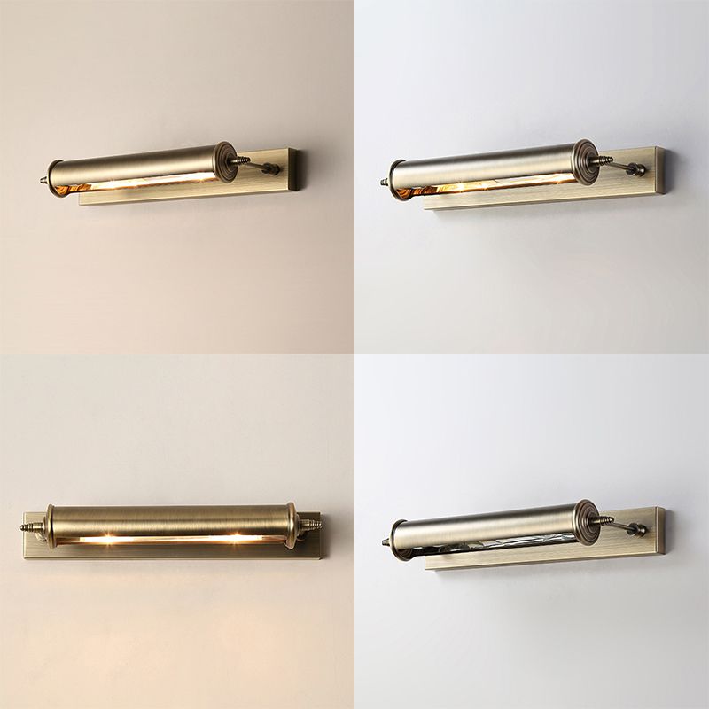 Gold Metal Wall Mounted Lamps Postmodern 1 Blub Wall Sconce for Washing Room