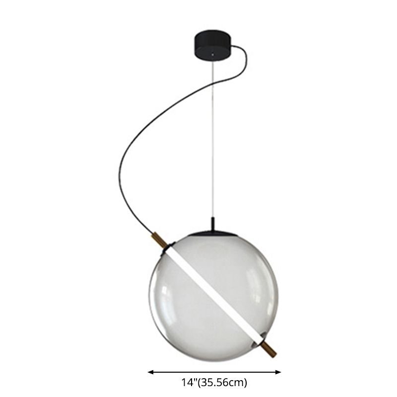 Design postmoderno Globe Globe Glass Light LED LED Cucina Luce a sospensione