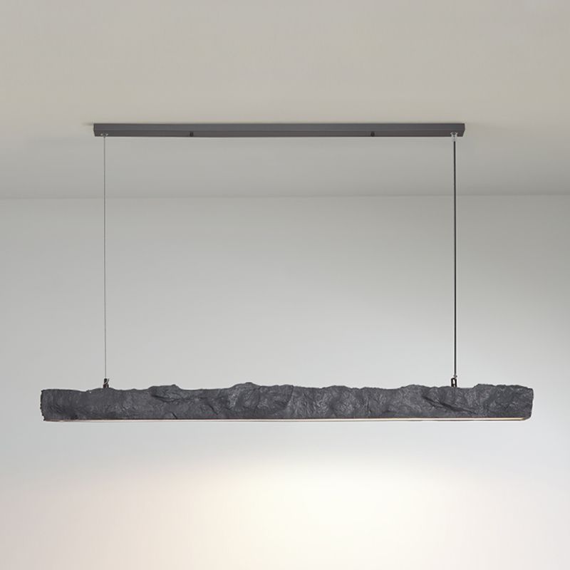 Linear Modern Kitchen Island Fixture Resin &* Acrylic LED Ceiling Pendant Fixture