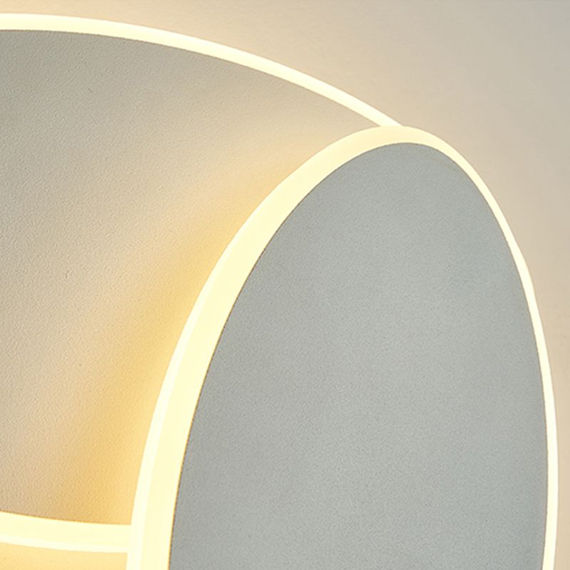 Modern Simple Iron Wall Light Ellipse Shape Rotatable Wall Lamp for Living Room