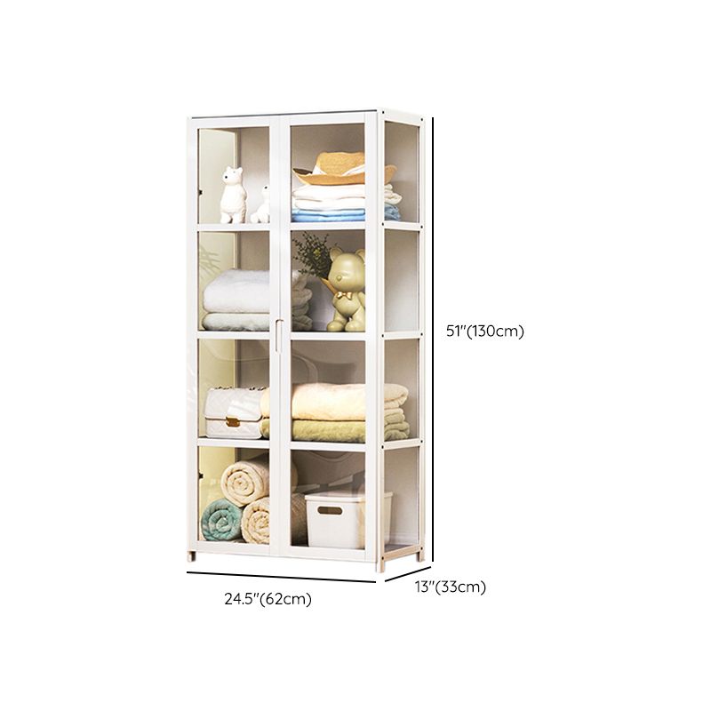 Modern Wood Accent Cabinet, Rectangle Lacquered Storage Cabinet, White