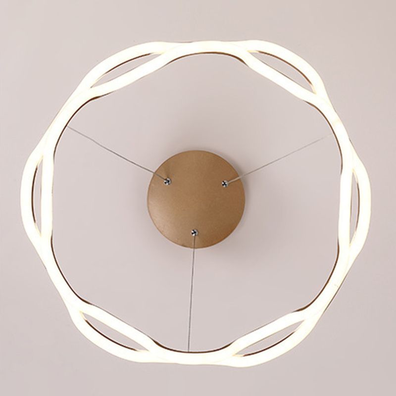 Multiple Rings Chandelier Light Fixture Designer Modern Simplicity Metal Pendant Lighting for Restaurant