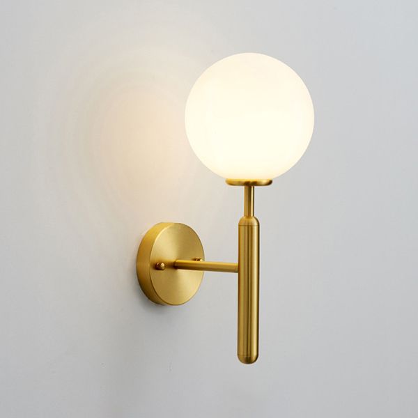 Éclairage d'éclairage mural à balle en or Métal Métal MODERNE 1 LIGNE MUR MUR MURD