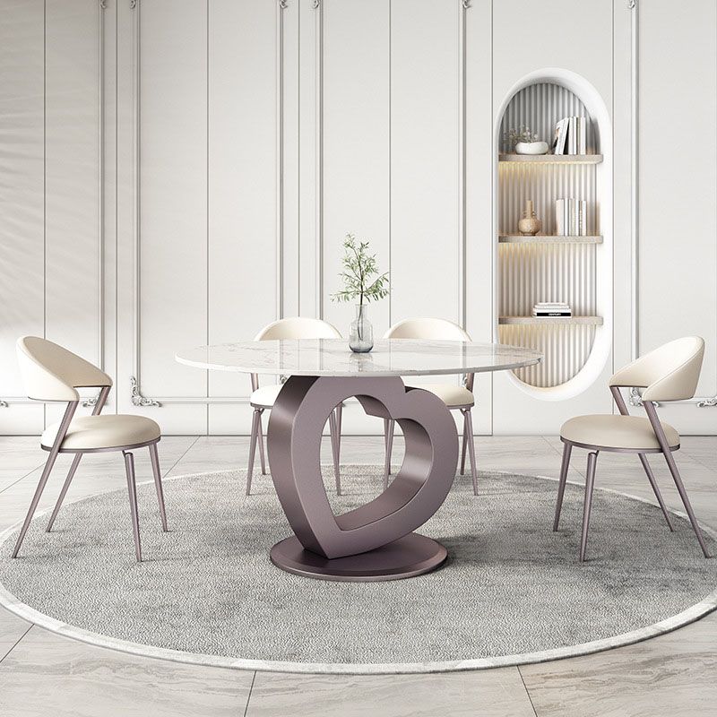 1/2/5/7 Pcs Dining Table Set with Sintered Stone Top Dining Table Set with Chair