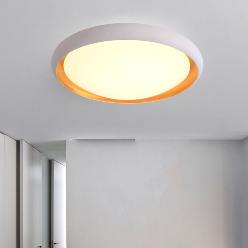 Lampada da soffitto rotonda per soggiorno Lampada da incasso a LED nordica in metallo con paralume in acrilico