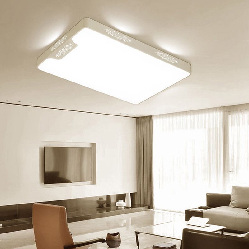 20"/41" brede witte vierkante/rechthoekige inbouwverlichting moderne metalen LED dicht bij plafondlamp