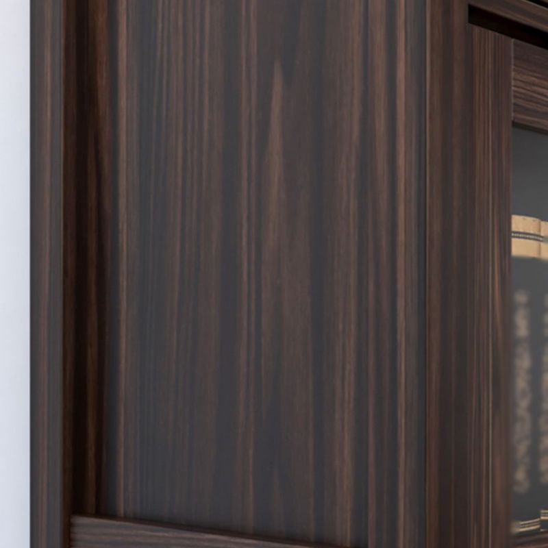 Engineered Wood Standard Bookcase Contemporary Bookcase With Doors