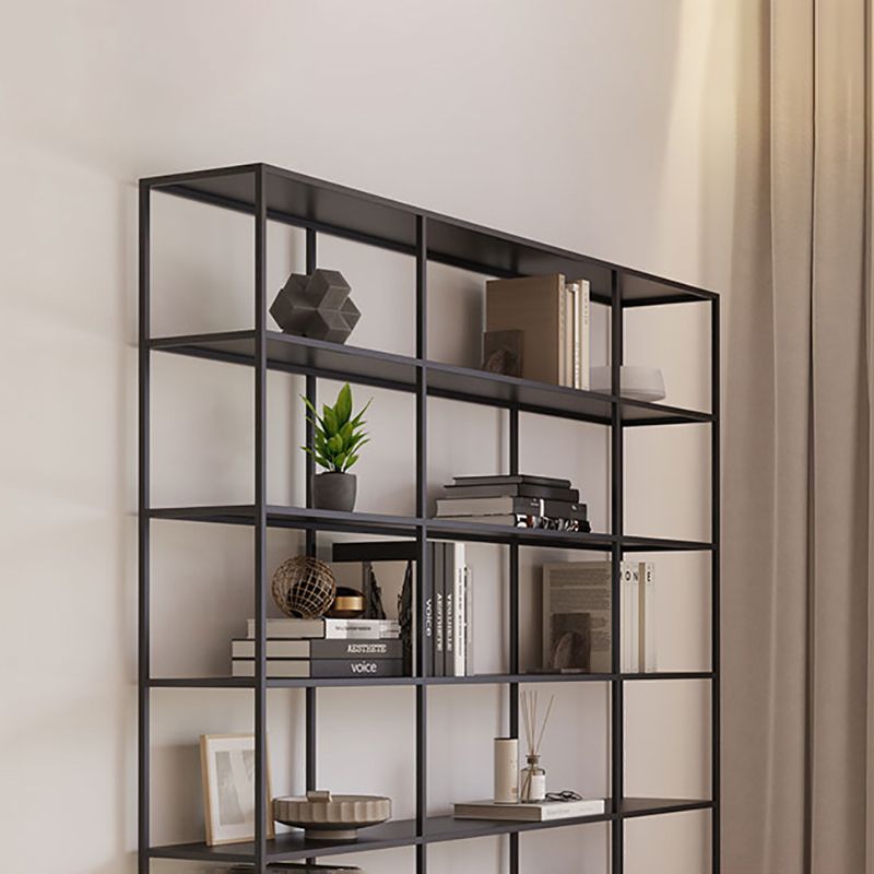 Scandinavian Open Back Standard Bookshelf Metal Shelves Included Bookcase
