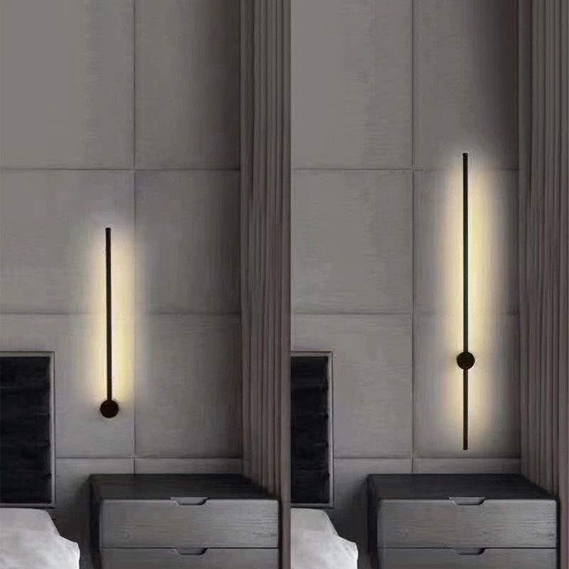 Fissaggi di illuminazione a parete in metallo a linea sottile moderna lampada montata a parete per camera da letto