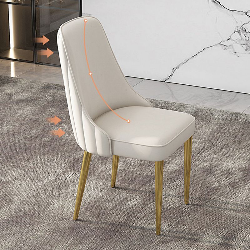Glam Dining and Accent Chairs Indoor Parsons Curved Side Chair